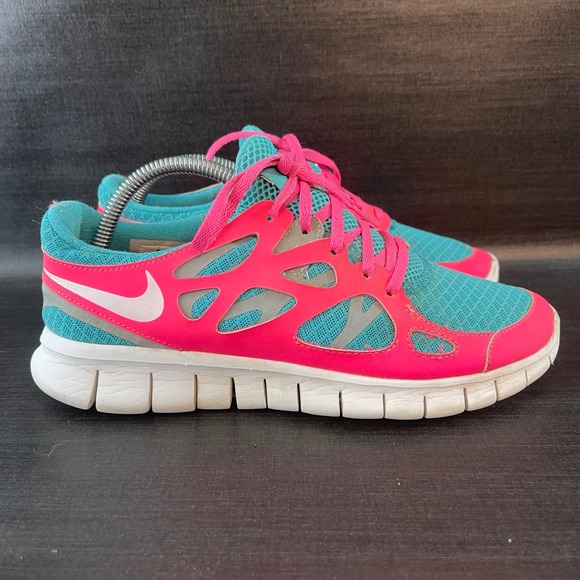 Nike Free Run+ 2 Womens Size 8.5 Pink Blue Running Gym Girls Shoes 443816-310 - Picture 4 of 9
